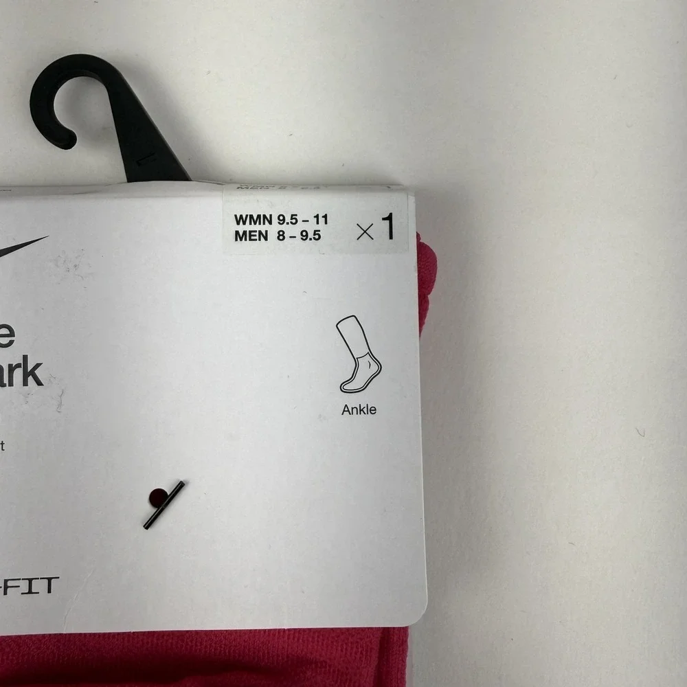 New Womens Nike Spark Lightweight Pink Running Ankle Socks Size 9.5-11